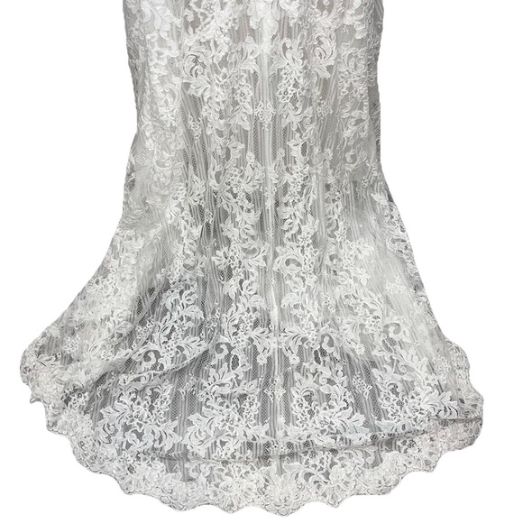 WATTERS 4011T Wedding Gown White Lace Mesh Dress 22W Bridal Maxi Train NWOT - Picture 10 of 13